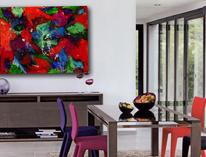 Vibrant, red, contemporary